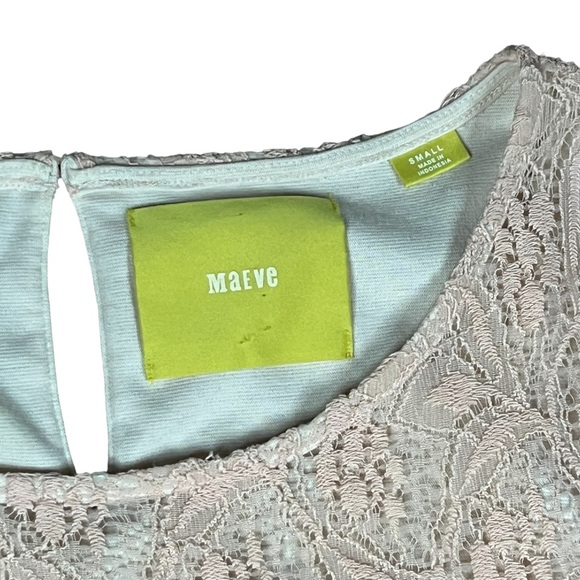 Anthropologie Maeve Small Blush Pink Boho Embroidered Lace Dress - Picture 8 of 13